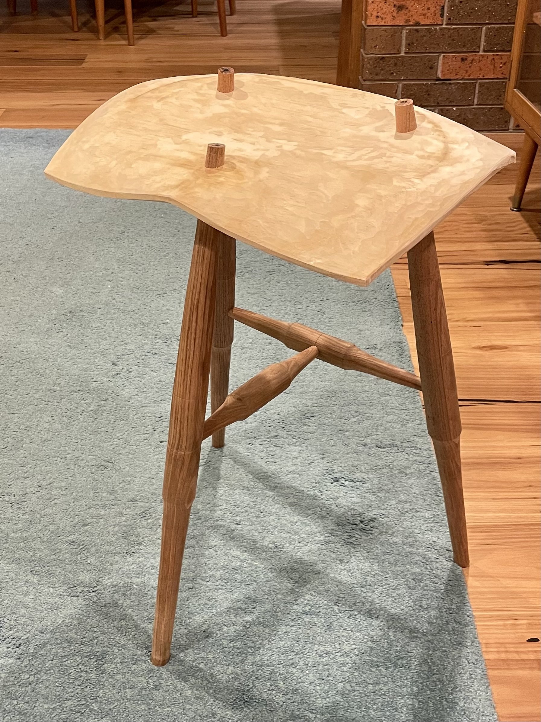 Perch stool in progress 2